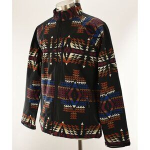 Rank 45 Mens Black Southwestern Print Softshell Full Zip Jacket XL